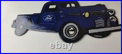 Vintage Ford Trucks Sign Gas Motor Oil Pump Automotive Service Porcelain Sign