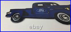 Vintage Ford Trucks Sign Gas Motor Oil Pump Automotive Service Porcelain Sign