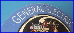 Vintage General Electric Co Gas Porcelain Thor Gasoline Service Pump Plate Sign