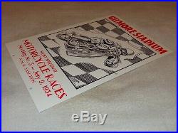 Vintage Gilmore Stadium Motorcycle Race 18 Porcelain Metal Gasoline & Oil Sign