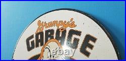 Vintage Grumpy's Garage Porcelain Mechanic Hot Rod Automobile Gas Station Sign