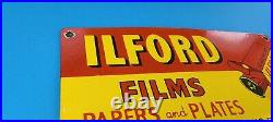 Vintage Ilford Porcelain Sprite Paper Plates Camera Film Equipment 35mm Gas Sign