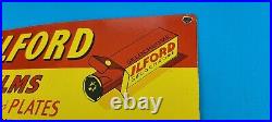 Vintage Ilford Porcelain Sprite Paper Plates Camera Film Equipment 35mm Gas Sign