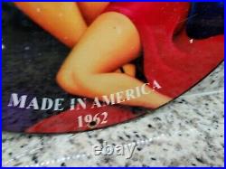 Vintage Imperial Knife Porcelain Metal Sign Sporting Goods Gas Oil Man Cave Deco