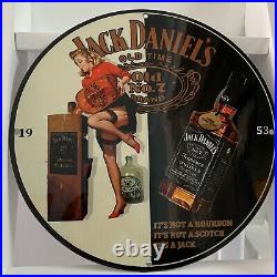 Vintage Jack Daniel's Porcelain Sign Gas Oil Whiskey Liquor Enamel Pump Plate