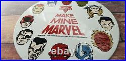 Vintage Marvel Comics Porcelain Conoco Gasoline Service Station Superhero Sign