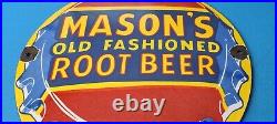 Vintage Mason's Porcelain Old Fashioned Root Beer Diner Restaurant Soda Sign