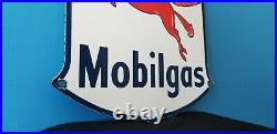 Vintage Mobil Gasoline Porcelain Gas Service Pump Mobilgas Special Pegasus Sign