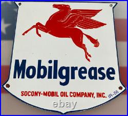 Vintage Mobilgrease Porcelain Sign Gas Station Service Station Gas Mobil Oil