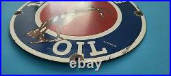 Vintage Mustang Oil Porcelain Gas Service Station Pump Plate Motor Gasoline Sign