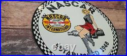 Vintage Nascar Stock Car Porcelain Automobile Racing Spark Plug Service Sign
