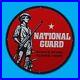 Vintage National Guard Star Gas Station Service Man Cave Oil Porcelain Sign