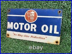 Vintage Neptune Motor Oil Porcelain Sign Gas Automobile Parts Advertising Man