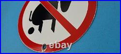Vintage No Bs Porcelain Gas Oil No Bull Sh# Service Station Pump Plate Sign