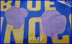 Vintage Original Blue Sunoco 200 Porcelain Enamel Pump Plate Sign