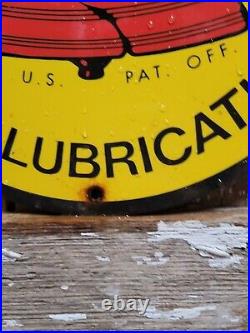 Vintage Pennzoil Porcelain Sign Service Station Gas Oil Lube Garage Gasoline 66