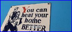 Vintage Petro Oil Burner Porcelain Emerson Heaters Gas Service Station Pump Sign