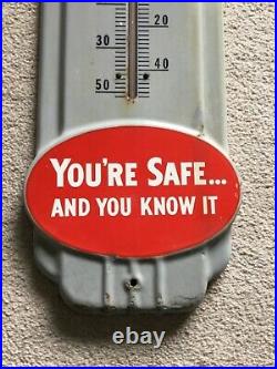 Vintage Prestone Anti-freeze Thermometer Porcelain Gas Oil Sign Advertising 36