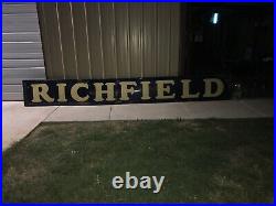 Vintage RICHFIELD Porcelain Gas and Oil Dealers Sign. 16 Long Odessa Texas