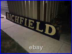 Vintage RICHFIELD Porcelain Gas and Oil Dealers Sign. 16 Long Odessa Texas