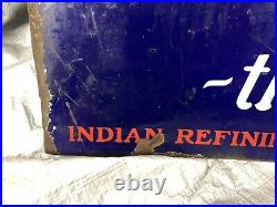 Vintage Rare Havoline Indian Refining Company Porcelain Sign Double