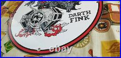 Vintage Rat Fink Porcelain Darth Vador Star Wars Gas Oil Hot Rod Automobile Sign