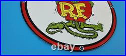Vintage Rat Fink Porcelain Gas Oil Ed Roth Hot Rod Service Station Pump Sign