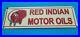 Vintage Red Indian Gasoline Porcelain Gas & Oil Native American Service 18 Sign