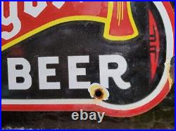 Vintage Rheingold Beer Porcelain Sign Bar Restaurant Pub Alcohol Tavern Gas Oil