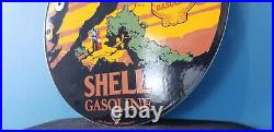 Vintage Shell Gasoline Porcelain Grand Canyon National Park Gas Oil Service Sign