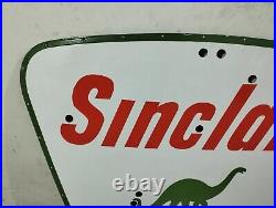 Vintage Sinclair Dino Neon Gas & Oil Porcelain Enamel Sign