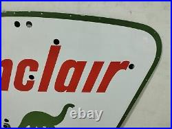 Vintage Sinclair Dino Neon Gas & Oil Porcelain Enamel Sign