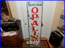Vintage Sinclair Opaline Motor Oil Porcelain Vertical Sign