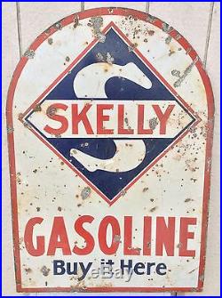 Vintage Skelly Porcelain Gasoline Sign