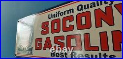 Vintage Standard Oil Co Porcelain Gas Motor Oil Service Station Pump Plate Sign