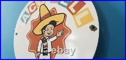 Vintage Taco Bell Porcelain Fast Food Service Restaurant Drive Thru Tacos Sign
