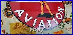 Vintage Texaco Gasoline Porcelain Airplane Military Gas Oil Service Station Sign