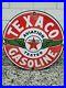 Vintage Texaco Gasoline Porcelain Sign Gas Oil Aviation Aircraft Texas Company