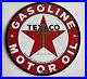 Vintage Texaco Motor Oil Porcelain Sign 1931 Gasoline Pump Plate 11.5