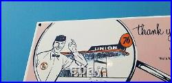 Vintage Union 76 Gasoline Porcelain Gas Motor Oil Service Station Pump Sign