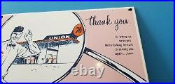 Vintage Union 76 Gasoline Porcelain Gas Motor Oil Service Station Pump Sign