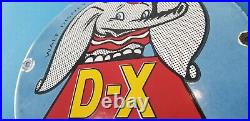 Vintage Walt Disney D-x Gasoline Porcelain Dumbo Service Station Pump Plate Sign