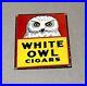 Vintage White Owl Cigar Tobacco Cigarette Porcelain Sign Car Gas Oil Truck