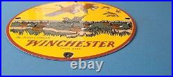 Vintage Winchester Porcelain The Perfect Pattern Hunting Shot Gun Shells Sign