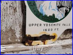 Vintage Yosemite Porcelain Sign Topper National Park Forest Service Ranger Camp