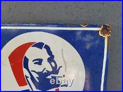 Vintage Zig Zag Porcelain Sign France Cigarette Papers Smoking Tobacco Gas Oil