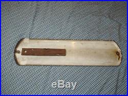 Vintage c. 1915 Red Seal Battery Gas Oil 27 Porcelain Metal Thermometer Sign