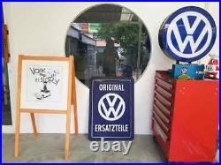 Vw Volkswagen Porcelain Dealership Enamel Service Reflective Sign