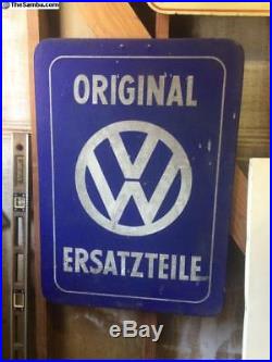 Vw Volkswagen Porcelain Dealership Enamel Service Reflective Sign Gas